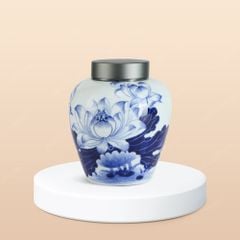 Hũ đựng trà Bạch Liên Lam Ảnh