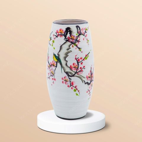 Lọ bom vẽ đào H27