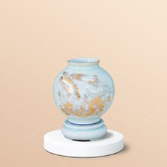 Quả hút lộc Song ngư Chầu nguyệt vẽ vàng H18