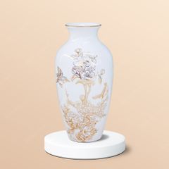 Lọ hoa trà chỉ vàng in logo