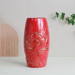 Quà tặng Đại hội Đảng - Lọ bom men đỏ khắc nổi