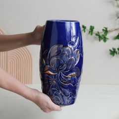 Quà tặng Đại hội Đảng - Lọ bom men lam khắc nổi H27