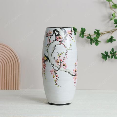 Lọ bom vẽ đào H27