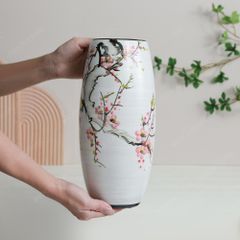 Lọ bom vẽ đào H27