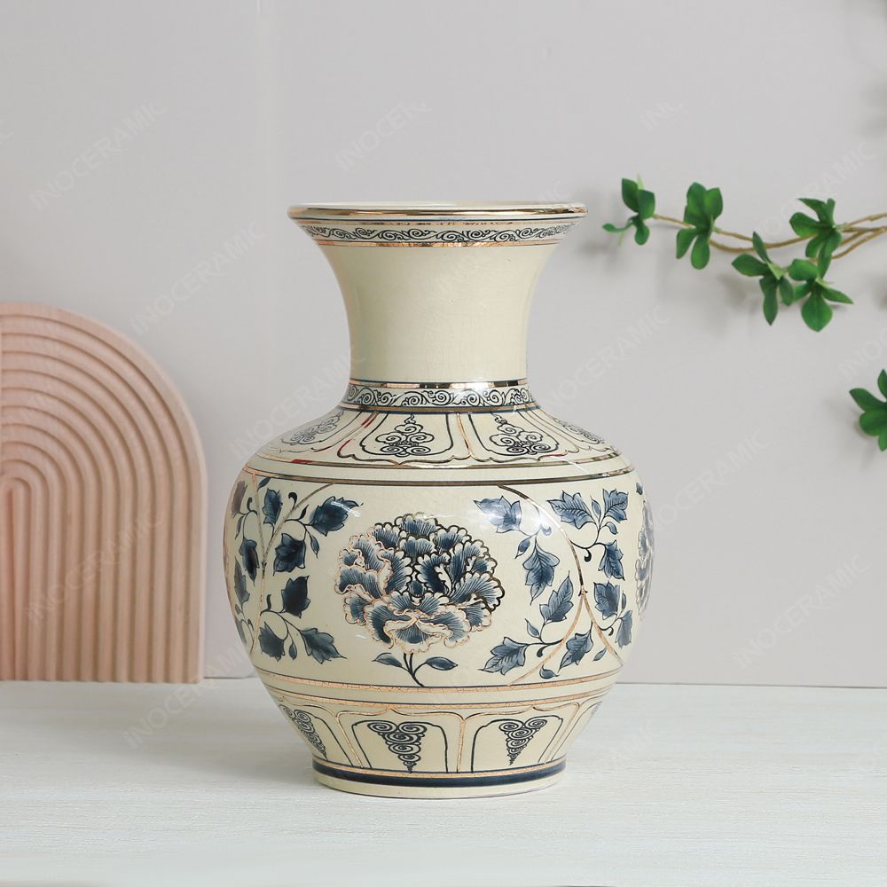 Lọ trường phúc vẽ vàng