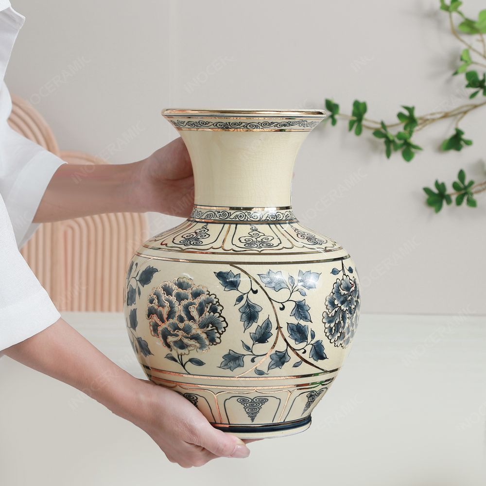 Lọ trường phúc vẽ vàng