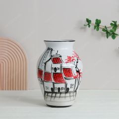 Quà tặng Đại hội Đảng - Lọ hoa dáng vò vẽ tay