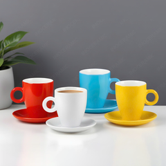 Ly Latte sứ in logo