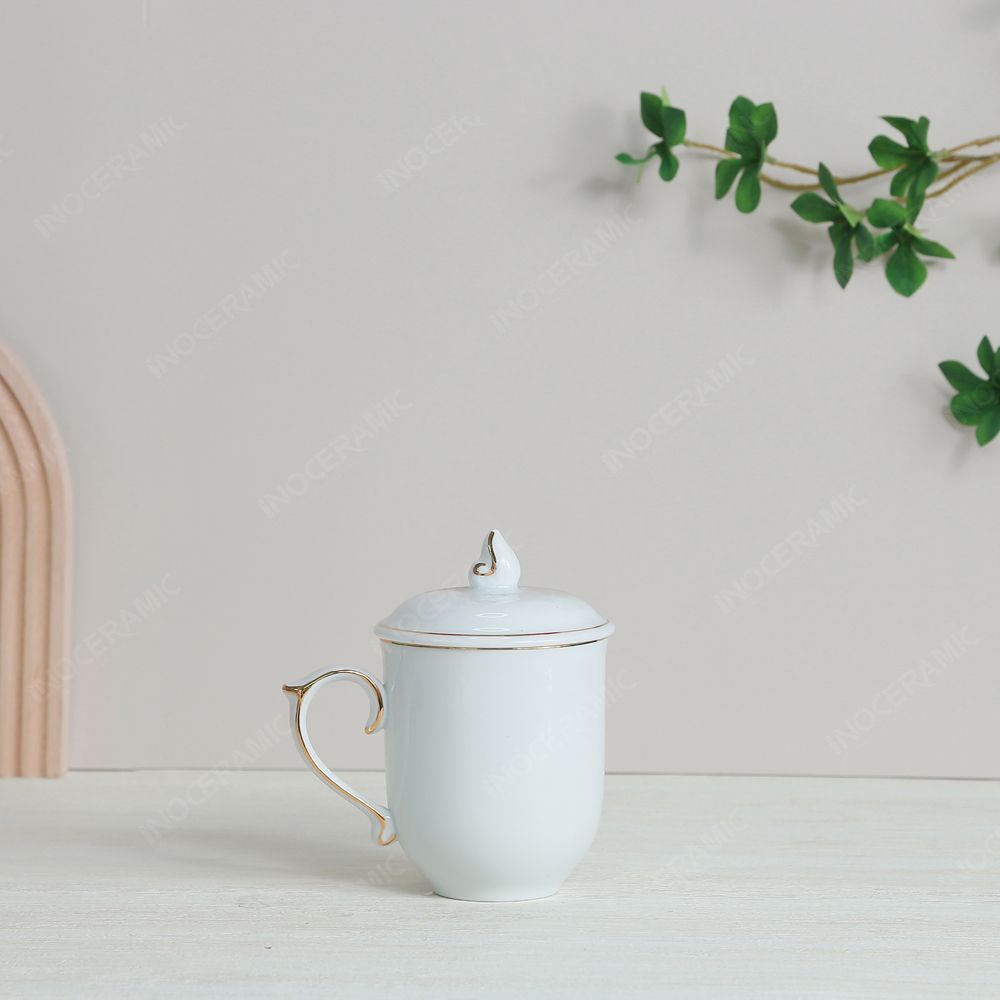 Quà tặng Đại hội Đảng - Bộ 02 ly ngọn lửa kẻ vàng 350ml