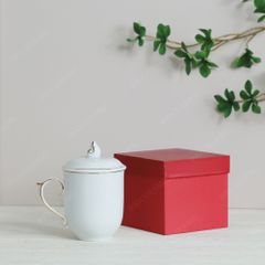 Quà tặng Đại hội Đảng - Bộ 02 ly ngọn lửa kẻ vàng 350ml