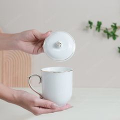 Quà tặng Đại hội Đảng - Bộ 02 ly ngọn lửa kẻ vàng 350ml