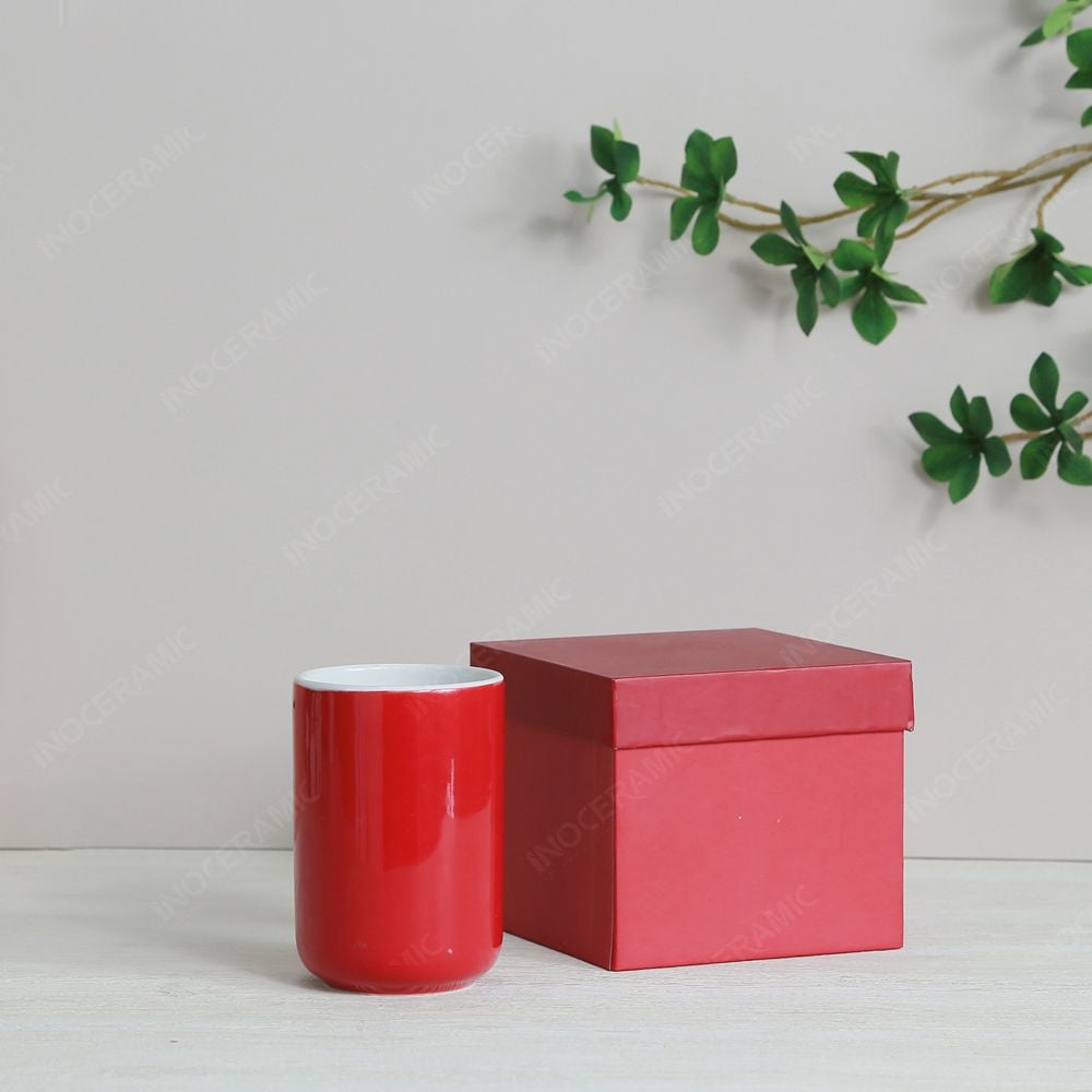 Quà tặng Đại hội Đảng - Bộ 04 ly trụ trơn đỏ 300ml