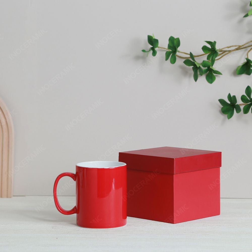 Quà tặng Đại hội Đảng - Bộ 04 ly trụ quai C đỏ 350ml