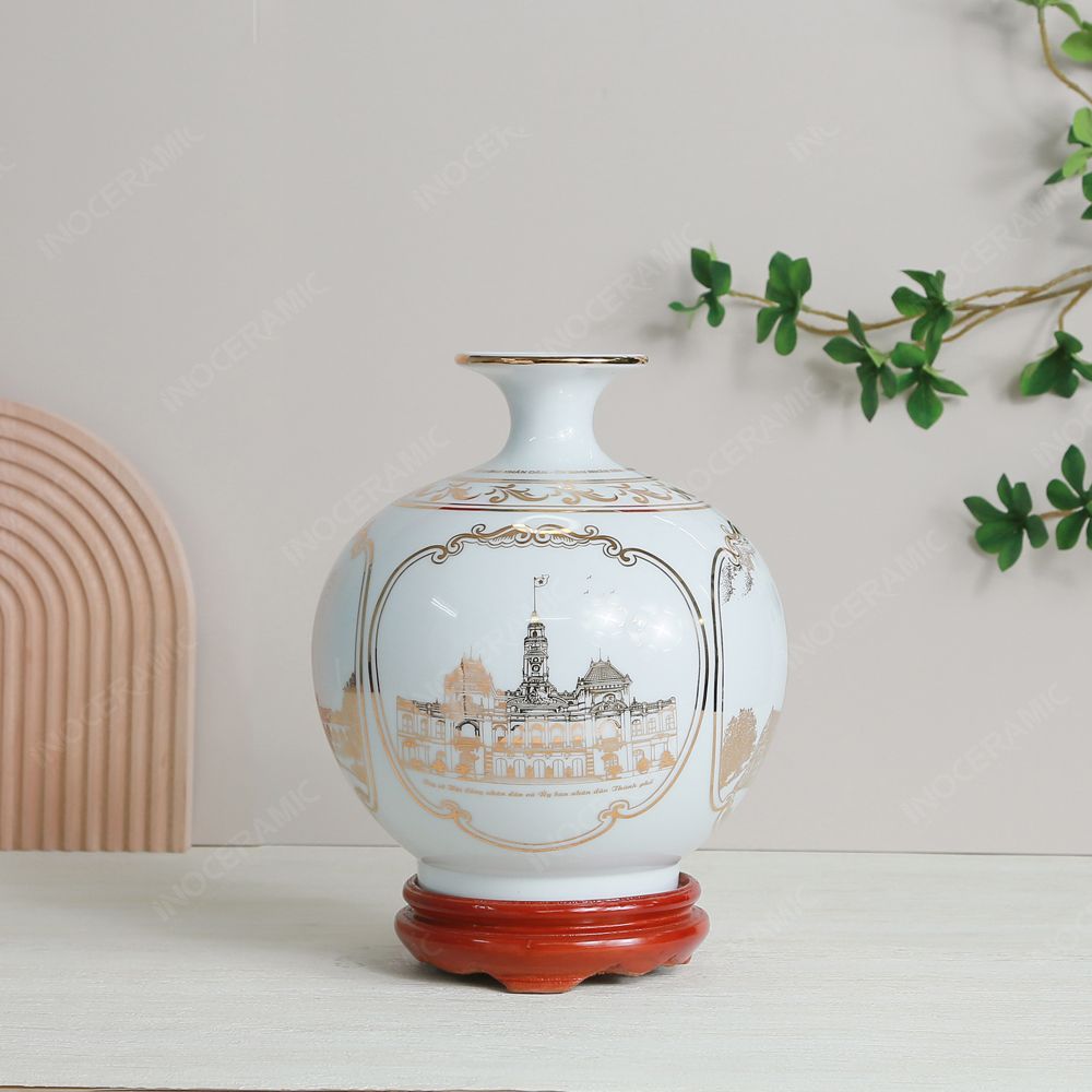 Quả hút lộc tứ cảnh vẽ vàng