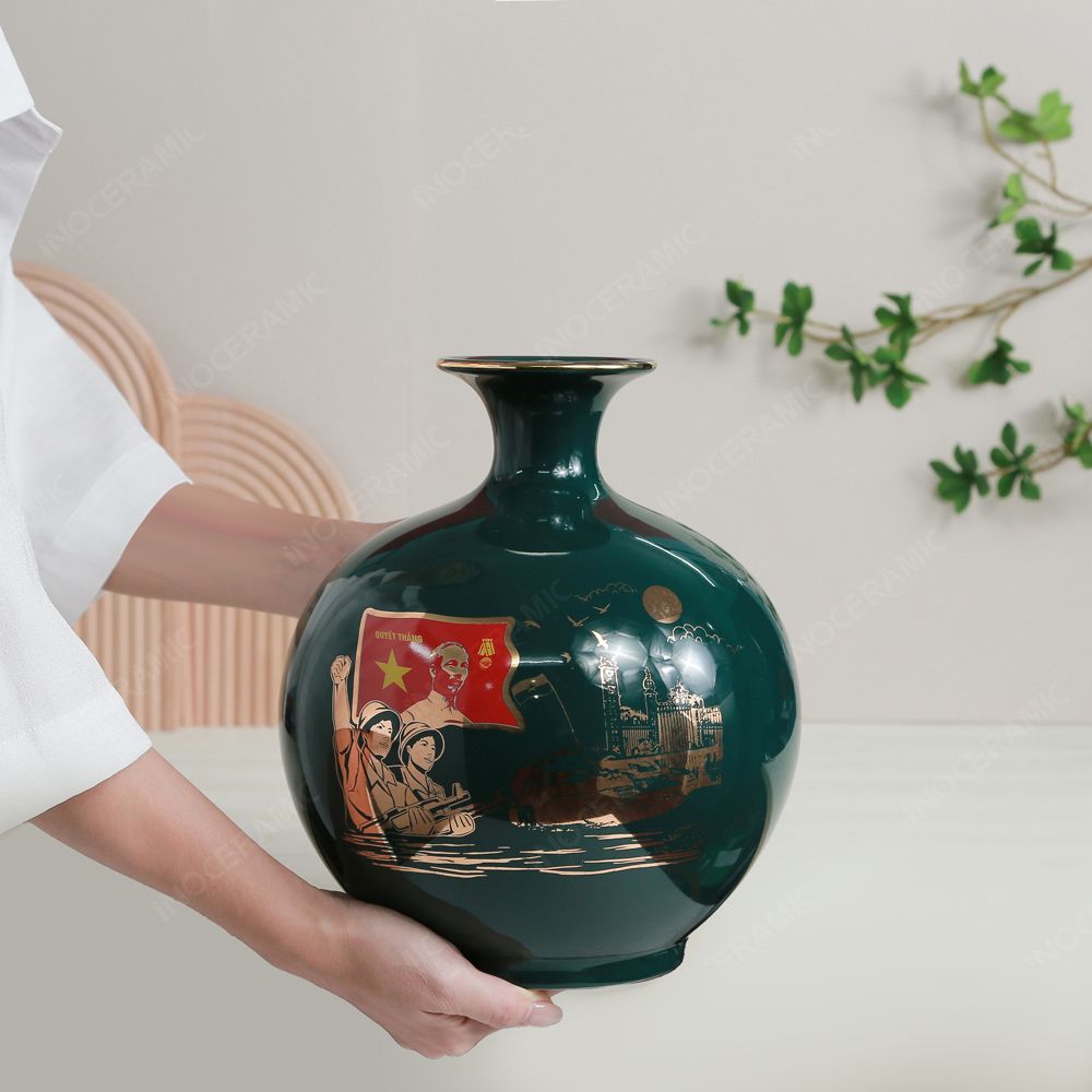 Quả hút lộc men lục Quyết thắng vàng kim