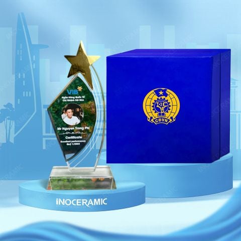 Quà tặng Công đoàn - Cúp vinh danh, biểu trưng pha lê
