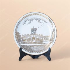 Đĩa trưng bày biểu tượng Thành phố Hồ Chí Minh vẽ vàng in logo