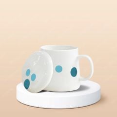 Ly sứ hiện đại quai C có nắp in logo