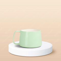 Ly sứ hiện đại quai vuông in logo