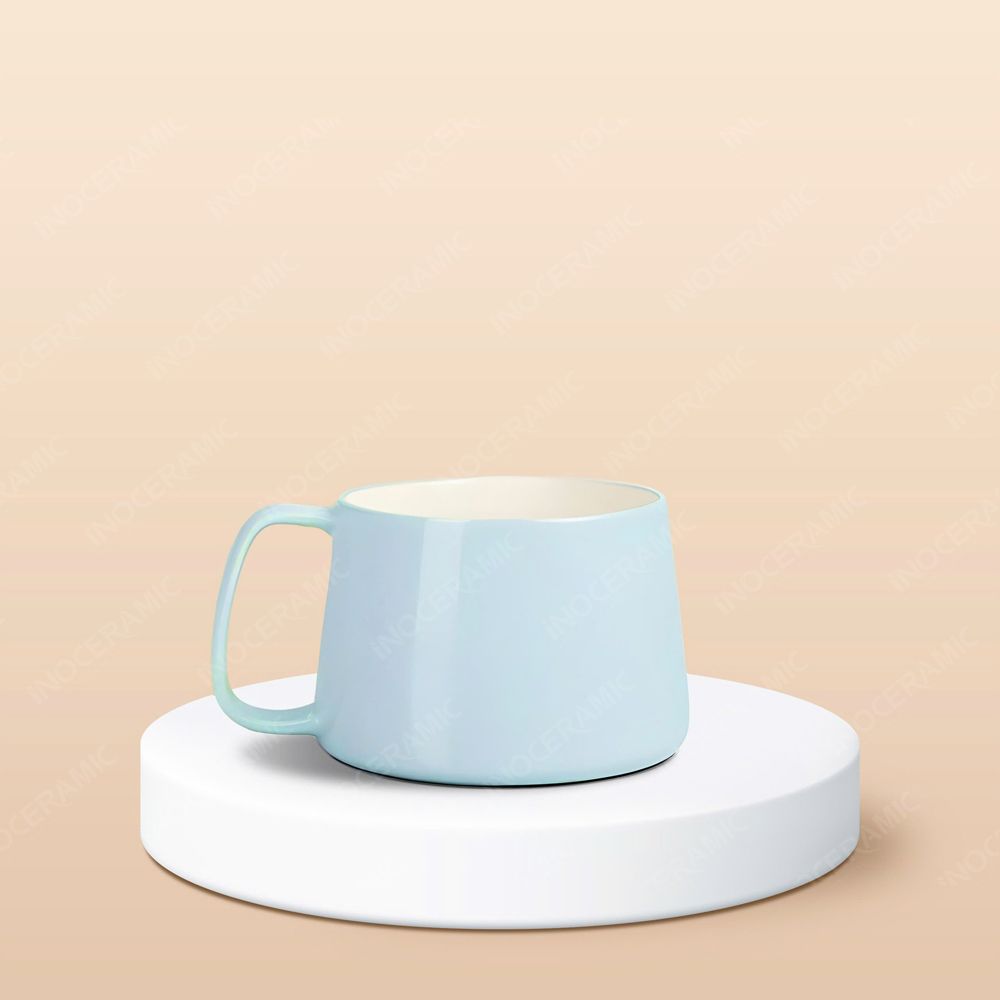 Ly sứ hiện đại quai vuông in logo