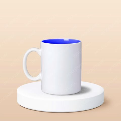 Ly sứ trụ quai C lòng màu in logo