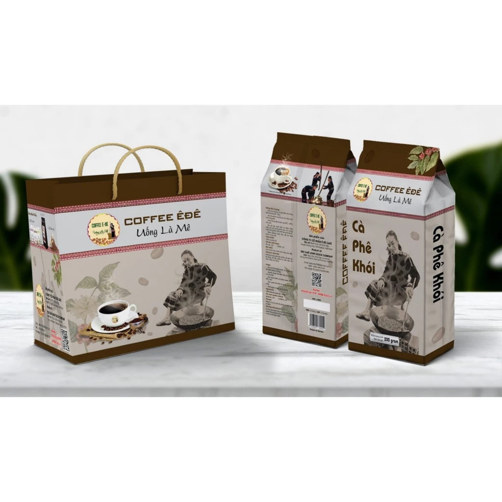 Cà Phê Đặc Sản Ê Đê Café Khói Nguyên Chất  - Túi 200gram