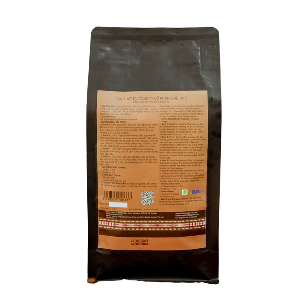 Cà phê Hạt Rang Mix 2 Nguyên Chất Pha Phin, Pha Máy - Ê Đê Café