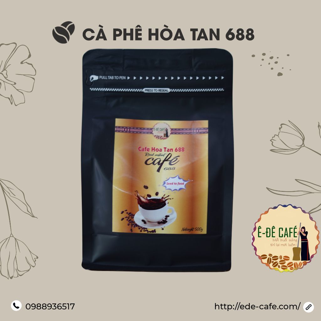 Cà Phê Hòa Tan Vị Nguyên Bản 688 -  Ê Đê Café