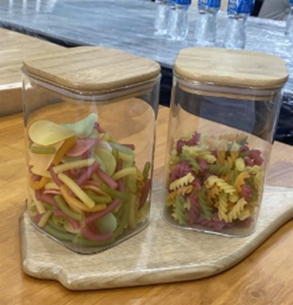 Hũ thủy tinh vuông 100x100x160