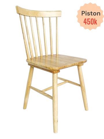  Ghế ăn gỗ cao su 7 nan màu tự nhiên 