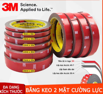 Băng keo 2 mặt cường lực 3M 4229 - 10 x 10000mm