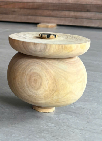  Chân tiện gỗ tràm D120 x H100mm 