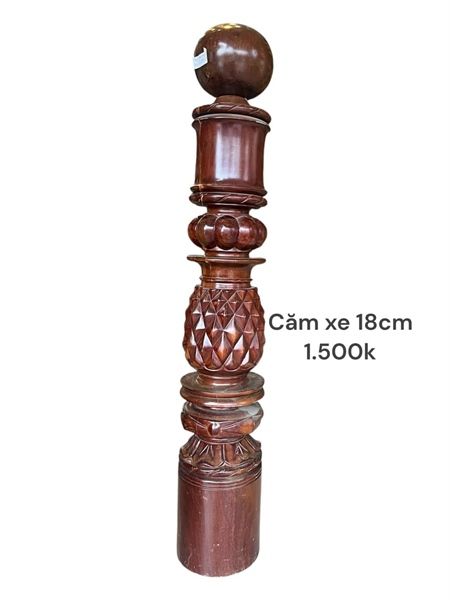 Trụ cầu thang gỗ căm xe size 18cm