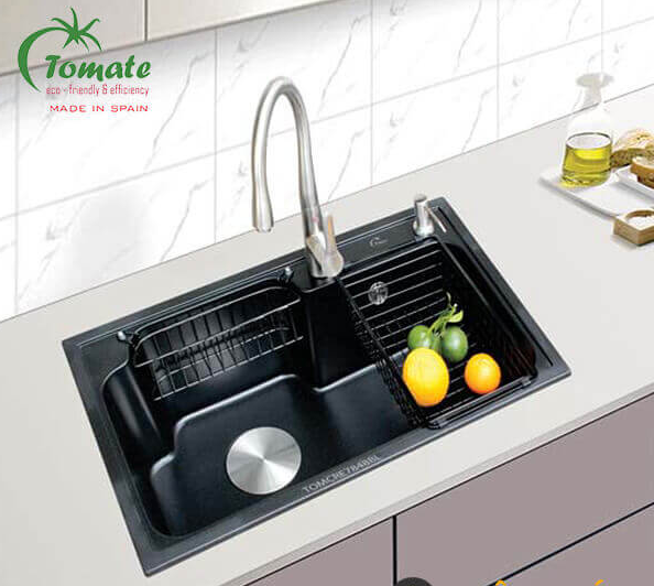 Chậu đá đơn TOMCRE 7848BL (Trưng bày)