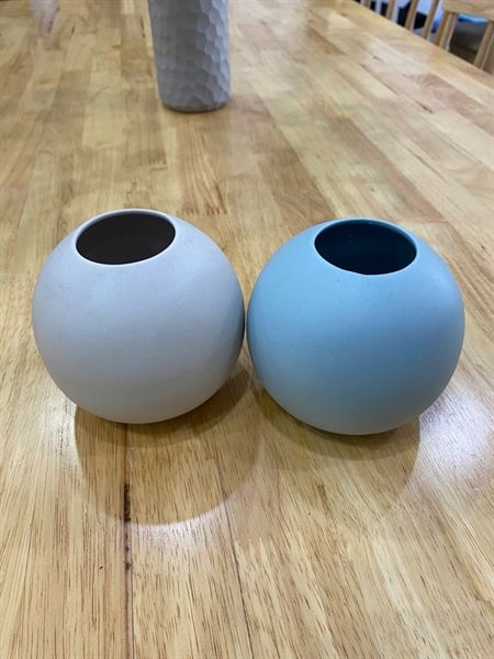 Vò nhám tròn nhỏ D100xH90 (1 xanh nhạt, 1 xám)