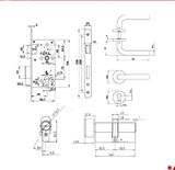  Bộ Khóa Cửa Tay Nắm Chụp DIY Hafele 499.62.505 