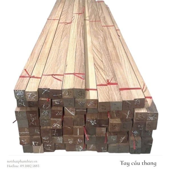 Tay vịn cầu thang 7 vuông căm xe