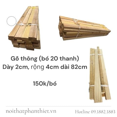  Gỗ thông 25 x 40 x 820mm 