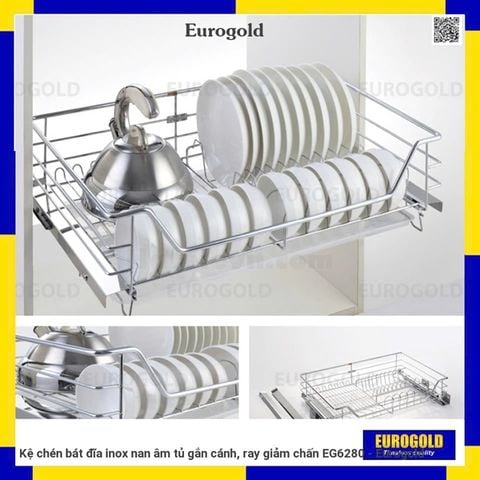  Kệ chén âm tủ Eurogold EG 6280 800mm (Trưng bày) 