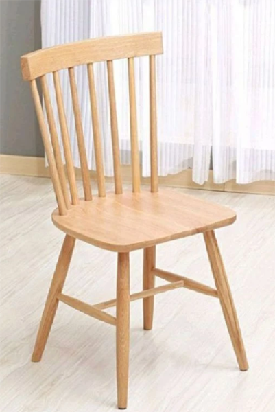 Ghế ăn gỗ cao su 7 nan màu tự nhiên