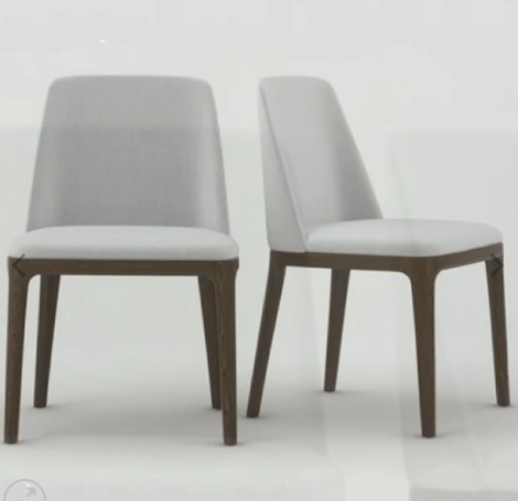  Ghế ăn Grace không tay màu trắng 550 x 480 x 830mm 