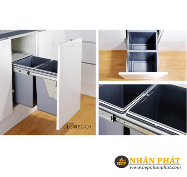Thùng rác âm tủ BL400 (Trưng bày)