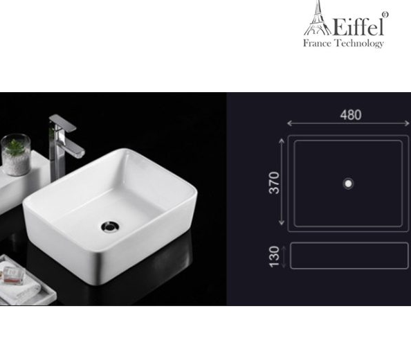 Chậu lavabo vuông đặt bàn Eiffel E-5575