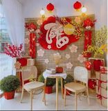  Mành tăm trang trí Tết 