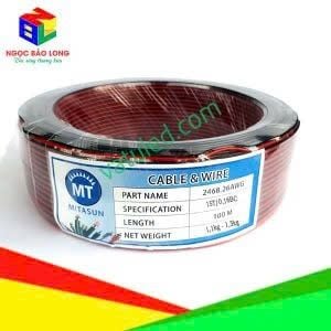 Dây điện đôi đỏ đen 15 tim