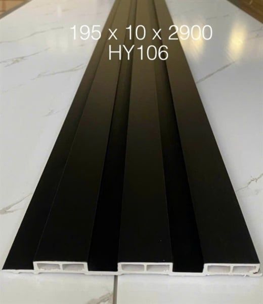 Lam 3 sóng vuông Hy 106 đen 195 x 10 x 2900mm