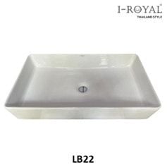  Chậu lavabo chữ nhật đặt bàn I-Royal LB22 trắng 