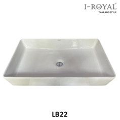 Chậu lavabo chữ nhật đặt bàn I-Royal LB22 trắng