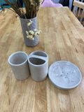  Set ống cắm bàn chải (Cốc nước, khay xà phồng, ống cắm bàn chải) 