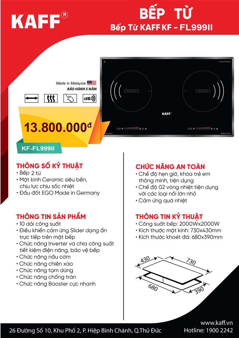 BẾP TỪ KAFF KF-FL999II